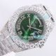 Swiss Quality Replica Rolex Day Date Silver Diamonds Watch Green Dial (8)_th.jpg